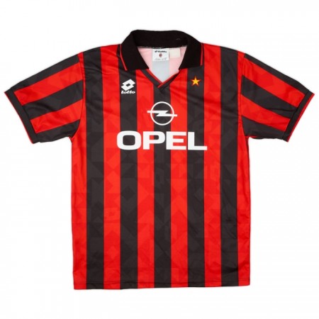 Koszulka AC Milan 1994-95 Retro Domowe Koszulki Piłkarskie Krótki Rękaw